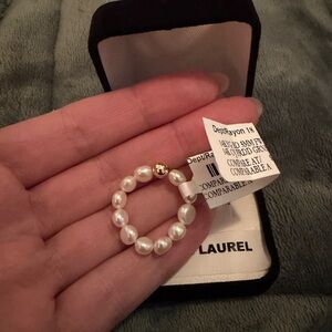 14K Gold and Pearl Beaded Ring